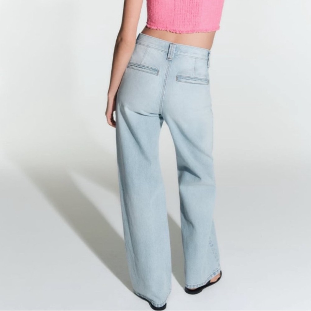 Zara ZW Denim Chino Pants 7513/056 size 6 - Picture 6 of 10